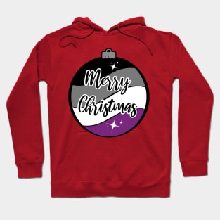 Christmas Ornament in Asexual Pride Flag Colors Hoodie